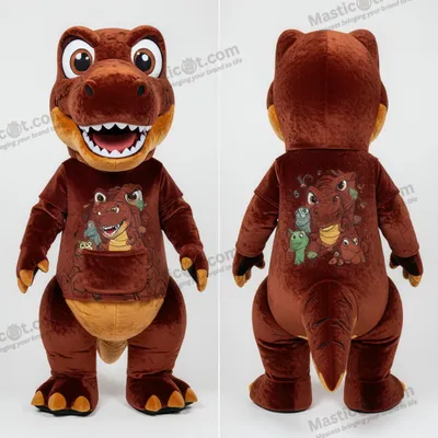 Productafbeelding van Rustoranje breedogige tyrannosaurus mascotte MASTICOT