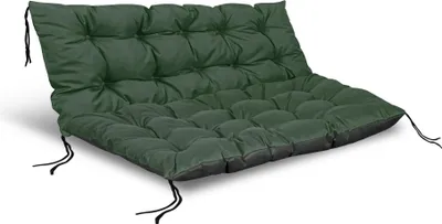 Produktbild von Gartenkissen-Set 120/80 cm + 120/40 cm für Palettenbank wasserdicht grün