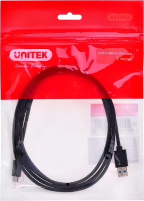 Produktbild von UNITEK C14103BK-2M, 2 m, USB A, USB C, USB 3.2 Gen 1 (3.1 Gen 1), Schwarz