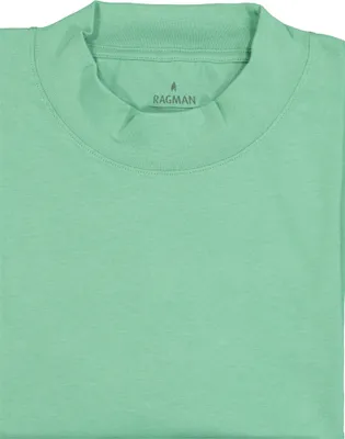 Ragman Stehkragen-Shirt langarm in grün