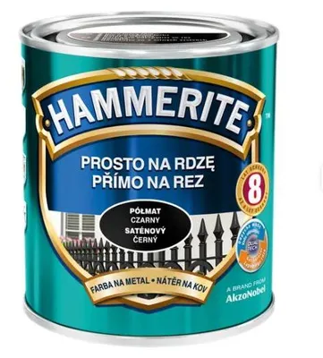 Produktbild von Emaille Hammerite Black Satin Semi-matt 0,7l