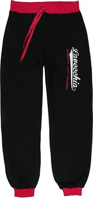Immagine prodotto di Pantaloni da jogging oversize alla moda Lavecchia qualità estiva leggera nero/rosso 4XL