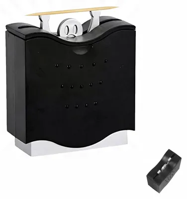 Zahnstocherspender aus Kunststoff, schwarz, 1 Stück