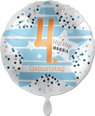Produktbild von 18"/Ø43cm Folienballon  "Hip Hip Hurra" #4