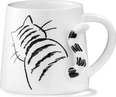 Immagine prodotto di Tazza da caffè con gatto e coda con effetto 3D
