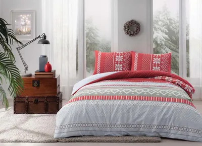 Produktbild von Merry renforce bettwäsche-set 200x220cm rot