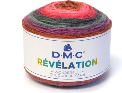 Zdjęcie produktu dla DMC Révélation – kolorowa przędza: 19% wełna, 78%.poliakryl , 3% poliester (kolor 210)