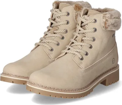 Produktbild von Tamaris Damen Schnürstiefeletten/ Winter Boots Beige Glattleder Größe: 38