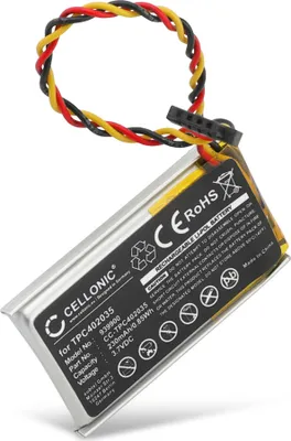 Produktbild von CELLONIC 1x Akku für Kamera Kompatibel mit Mio MiVue 658, MiVue 792, MiVue 618, TPC402035 - (230mAh , 3.7V)
