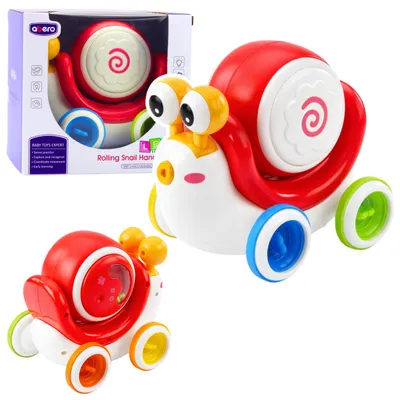 Image de Tambour interactif d'équitation d'escargot, musical, éducatif, rouge