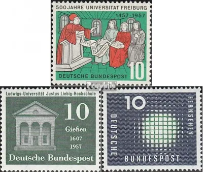 Produktbild von Briefmarken BRD (BR.Deutschland) 1957 Mi 256,258,267 (kompl.Ausg.) postfrisch 500 Jahre Universität Freiburg