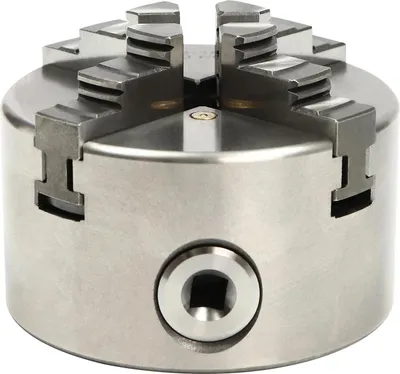 Produktbild von Drehfutter 4-Backen - Selbstzentrierend 100 mm - Gusseisen - Spannbereich 30–90 mm - Manuell - Für CNC-Drehmaschine