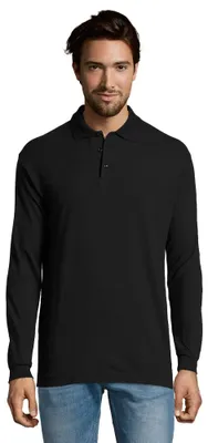 Produktbild von SOLS - "Star" Poloshirt für Herren Langärmlig LT1376 (S) (Schwarz)