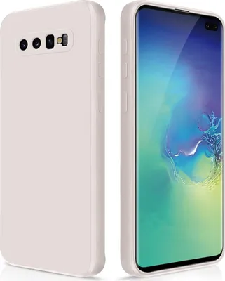 Image de Étui en silicone fin pour Samsung Galaxy S10 Plus silicone liquide doux, mat, résistant aux rayures Étui blanc