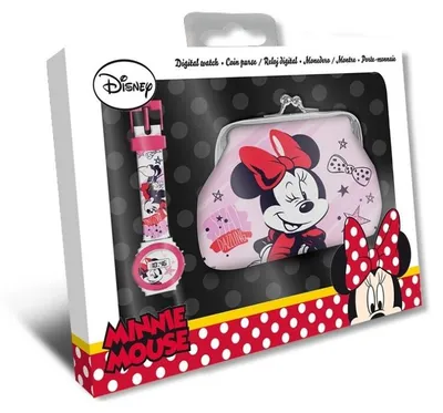 Immagine prodotto di Minnie Mouse: orologio e portafoglio in una confezione