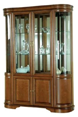 Produktbild von Klassiches Vitrine Kommode Vitrinen Kommoden 2 Vitrinen Landhaus Royal  Zefir 2