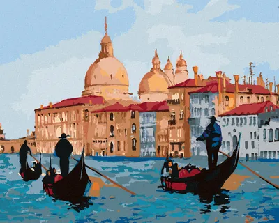 Produktbild von Zuty - Malen nach Zahlen - BLICK AUF VENEDIG AUS DEN GONDELN, 40x50 cm, ohne Keilrahmen