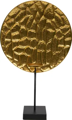 Immagine prodotto di Ornamento coccodrillo - acciaio - oro/nero 39x15x64 cm