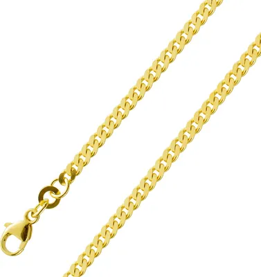 Produktbild von Panzerkette 2,7mm Gelbgold 333 8 Karat Massiv Cuban Link Chain 50