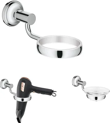 Produktbild von Grohe Essentials Chrom Halter für Seifenschale Haartrockner Becher Seifenspender