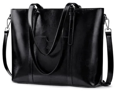 Productafbeelding van Solidchoice - Dames Leren Laptop Tote Bag voor 15.6 Inch