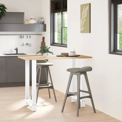 Immagine prodotto di Gambe per tavolo da bar bianche 2 pz 60x(100-101) cm in acciaio