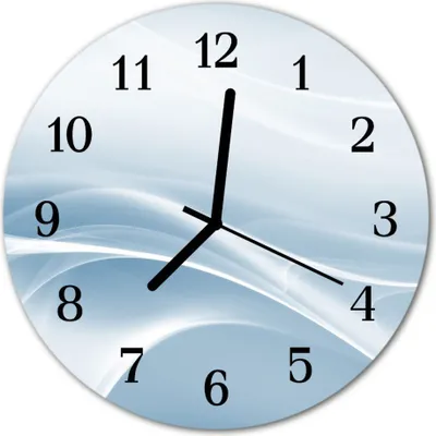 Produktbild von Glasuhr Wanduhr Küchenuhr Echt-Glas 30fi cm Abstrakte Linien blau