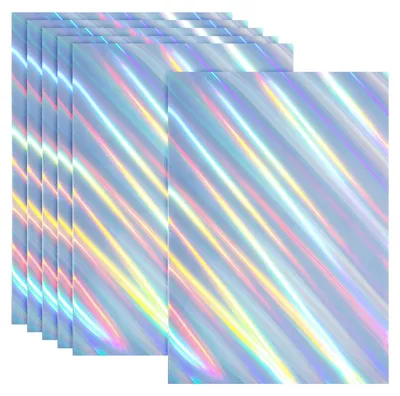 Holografisches Aufkleberpapier A4, 6 Blatt, für Laser- und Tintenstrahldrucker
