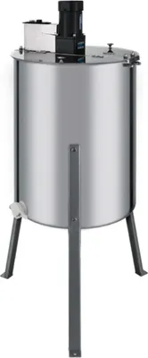 Produktbild von Elektrische Edelstahl Honigschleuder für 2-4 Honigrahmen, 112 cm H x 58 cm L x 51 cm B, 900-1400 U/min