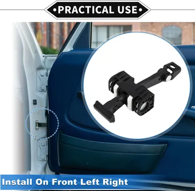 Image de Arrêt De Butée De Vérification De Porte de Voiture Compatible Pour Bmw Série 1 E87 2004-2013 5 Portes, Support De Vérification De Porte Avant Gauche Et Droit En Métal Durable Noir