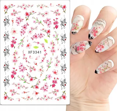 Image de Stickers autocollants Nail Art motif PRINTEMPS ÉTÉ FLEURS