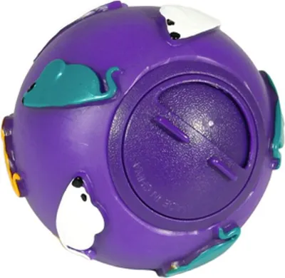 Produktbild von Karlie Futterspielball - Katzenspielzeug - Kunststoff - Violett - Durchm.7 cm