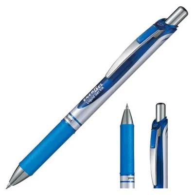 Produktbild von Pentel EnerGel, Ausziehbarer Gelschreiber, Blau, Blau, Silber, Gummi, Medium, 0,7 mm