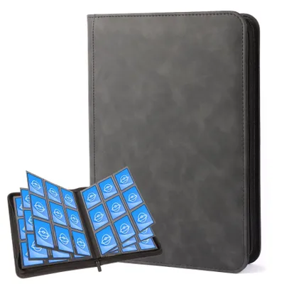 Productafbeelding van Ordner met 9 vakken voor stevige kaarten, geschikt voor verzamel- en ruilkaarten. Kan 540 kaarten bevatten. Geschikt voor kaarten van 8,1 cm x 9,7 cm
