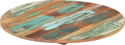 Immagine prodotto di The Living Store Piano del tavolo rotondo 40 cm 15-16 mm in legno massiccio di recupero