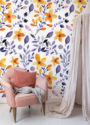 Produktbild von Coloray Fototapete 104x70 cm Latextapete Magicstick - Navy floral abstrakte blumen