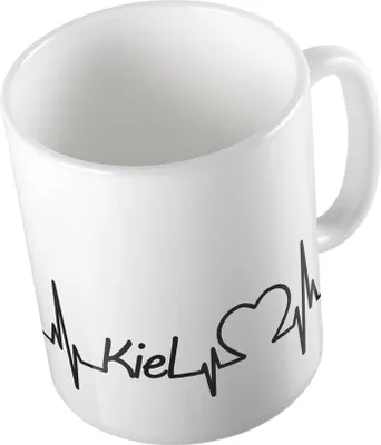 Produktbild von Huuraa Kaffeetasse Kiel Geschenk Tasse Weiß 330ml Kiel Präsent