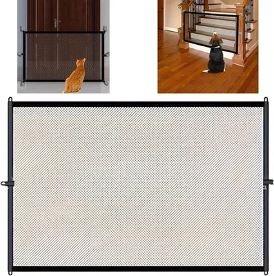 Produktbild von Hundegitter Treppenschutzgitter 180x72 cm, Tiergitter Schwarz, Kein Bohren, Sicherheit, fuer Treppen und