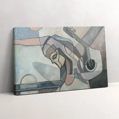 Produktbild von Frau abstrakte Malerei – Leinwandbild Wandbild – 60x40 cm – Leinwandbilder – Wandbilder – Schlafzimmer – Flur