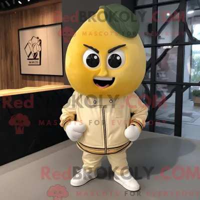 Obrázok produktu pre Maskot spoločnosti REDBROKOLY je postava s krémovou farbou, oblečená v koženej bunde a s ihlicami v golieri