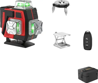 Zdjęcie produktu dla Poziomica laserowa, technologia 4D, 16 linii, torba materiałowa