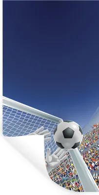 Produktbild von MuchoWow® Wandtattoo Wandsticker Wandaufkleber Eine Illustration eines Torwarts, der den Fußball stoppt - Junge - Mädchen - Kind 40x80 cm Selbstklebend und Repositionierbar - Repositionierbar - Wasser abweisend