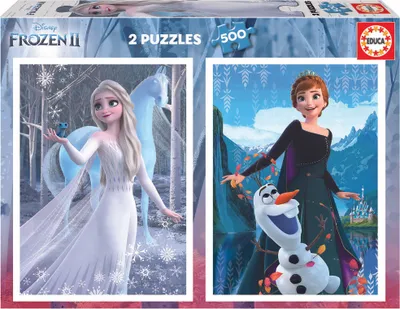 Produktbild von Educa Frozen Puzzle 2x500 Teile Disney Puzzle