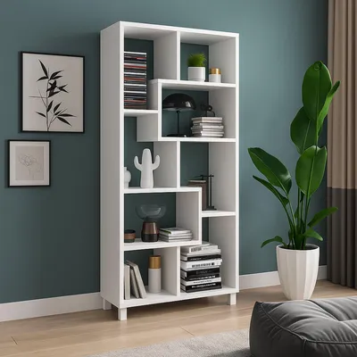 Produktbild von Veniano - Regal, 68x25x161h cm Weiß, 8 Böden