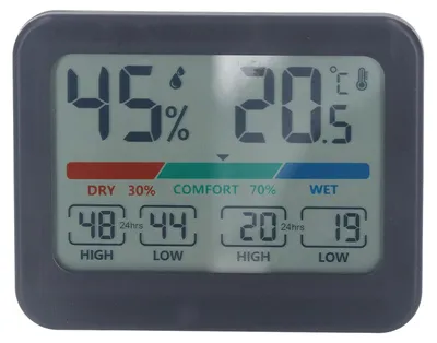 Image de Thermomètre-hygromètre numérique avec écran HD : surveillance en temps réel, appareil de mesure précis de la température et de l'humidité d'intérieur pour la maison