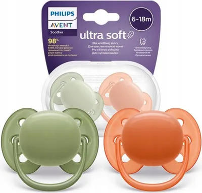 Produktbild von Philips Avent Ultra Soft Schnuller SCF091 18m Silikon BPAfrei 2er Set