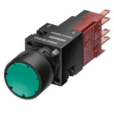 Obrázek produktu pro Siemens 3SB22020AG01 3SB2202-0AG01 Drucktaster 1 St., IP65, 1,6 cm, 50 mm, 75 mm, 50 mm, 24 g