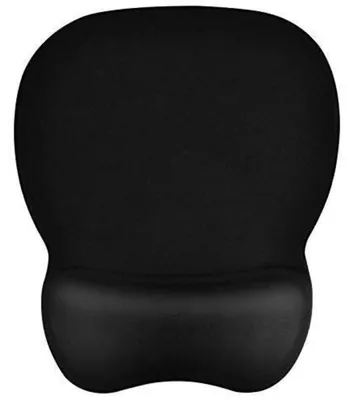 Produktbild von Mauspad mit Gelkissen und Handauflage, Schwarz, Ergonomisch, Rutschfest, 21,5 x 24,5 cm
