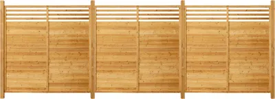 Zdjęcie produktu dla HOME DELUXE - Płot drewniany SOMA - drewno świerkowe, 3x element + 4x słupki - szerokość: ok. 590 cm, z akcesoriami I Osłona przeciwsłoneczna Osłona przeciwsłoneczna