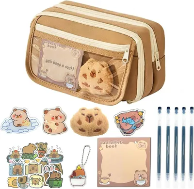 Productafbeelding van Lieve Capybara Etui met Schoolbenodigdheden voor Kinderen